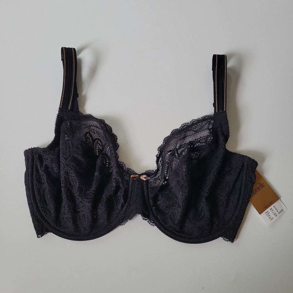 Chantelle Champs Elysees Full Coverage Unlined Demi Bra 32DDDD Black Lace